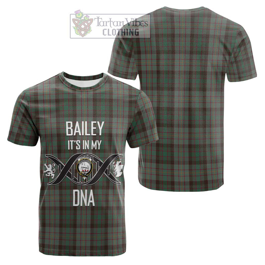 Tartan Vibes Clothing Cochrane Hunting Tartan Cotton T-shirt with Family Crest DNA In Me Style