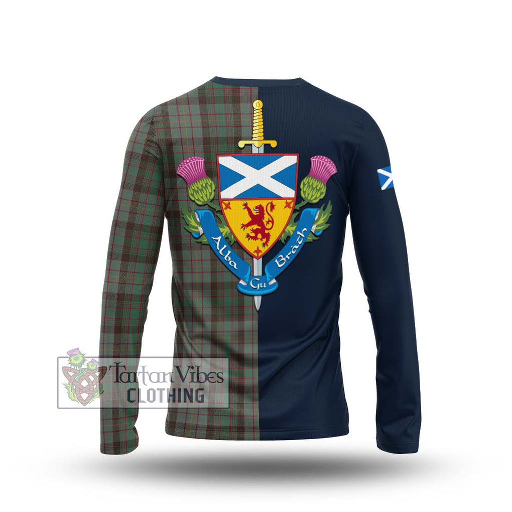 Tartan Vibes Clothing Cochrane Hunting Tartan Long Sleeve T-Shirt with Scottish Lion Royal Arm Half Style