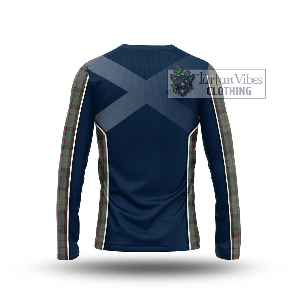 Cochrane Hunting Tartan Long Sleeve T-Shirt with Family Crest and Lion Rampant Vibes Sport Style - Tartan Vibes Clothing