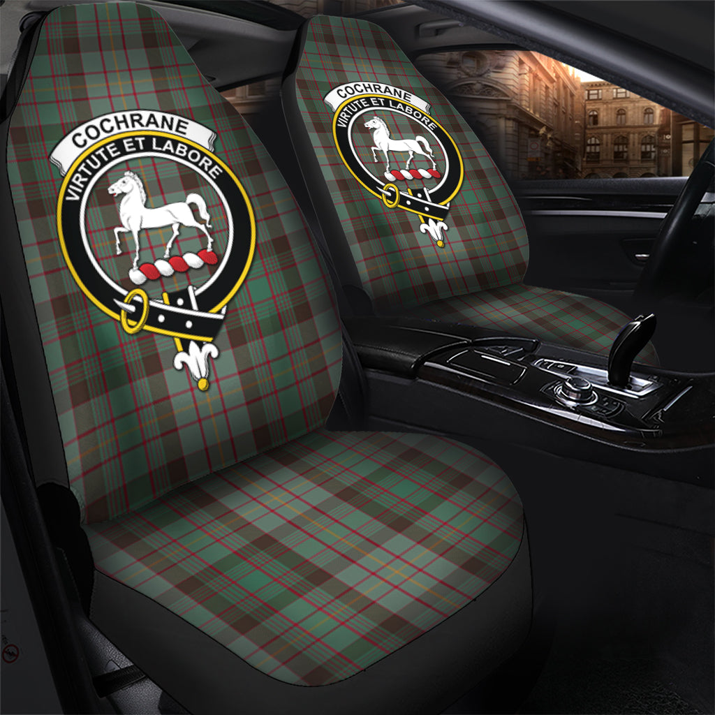 Cochrane Hunting Tartan Car Seat Cover with Family Crest - Tartanvibesclothing