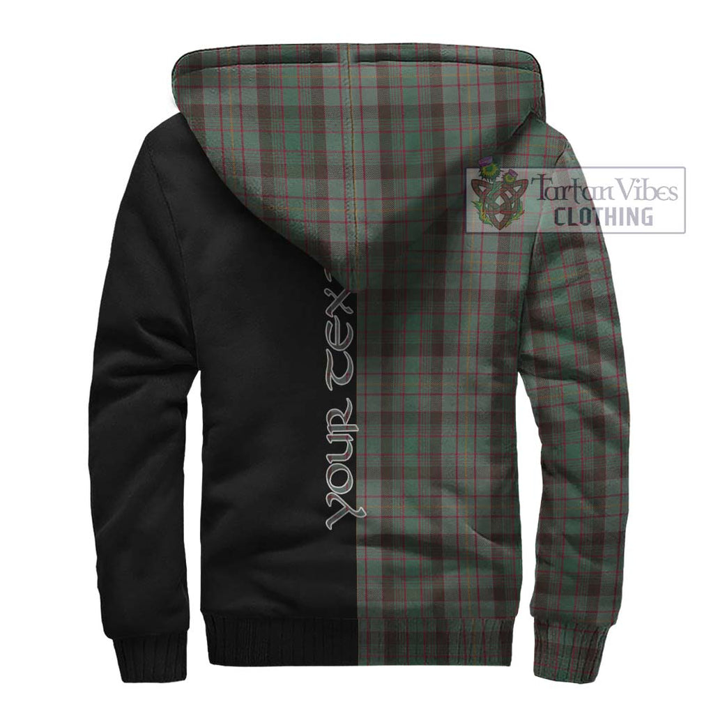 Cochrane Hunting Tartan Sherpa Hoodie with Family Crest and Half Of Me Style - Tartanvibesclothing Shop