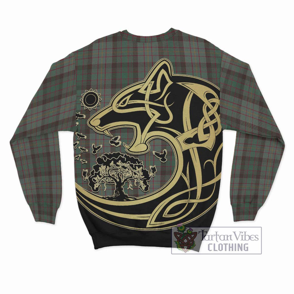 Cochrane Hunting Tartan Sweatshirt with Family Crest Celtic Wolf Style - Tartan Vibes Clothing