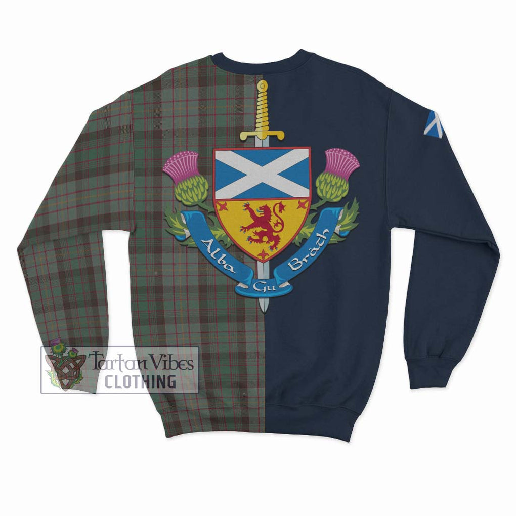 Tartan Vibes Clothing Cochrane Hunting Tartan Sweatshirt with Scottish Lion Royal Arm Half Style