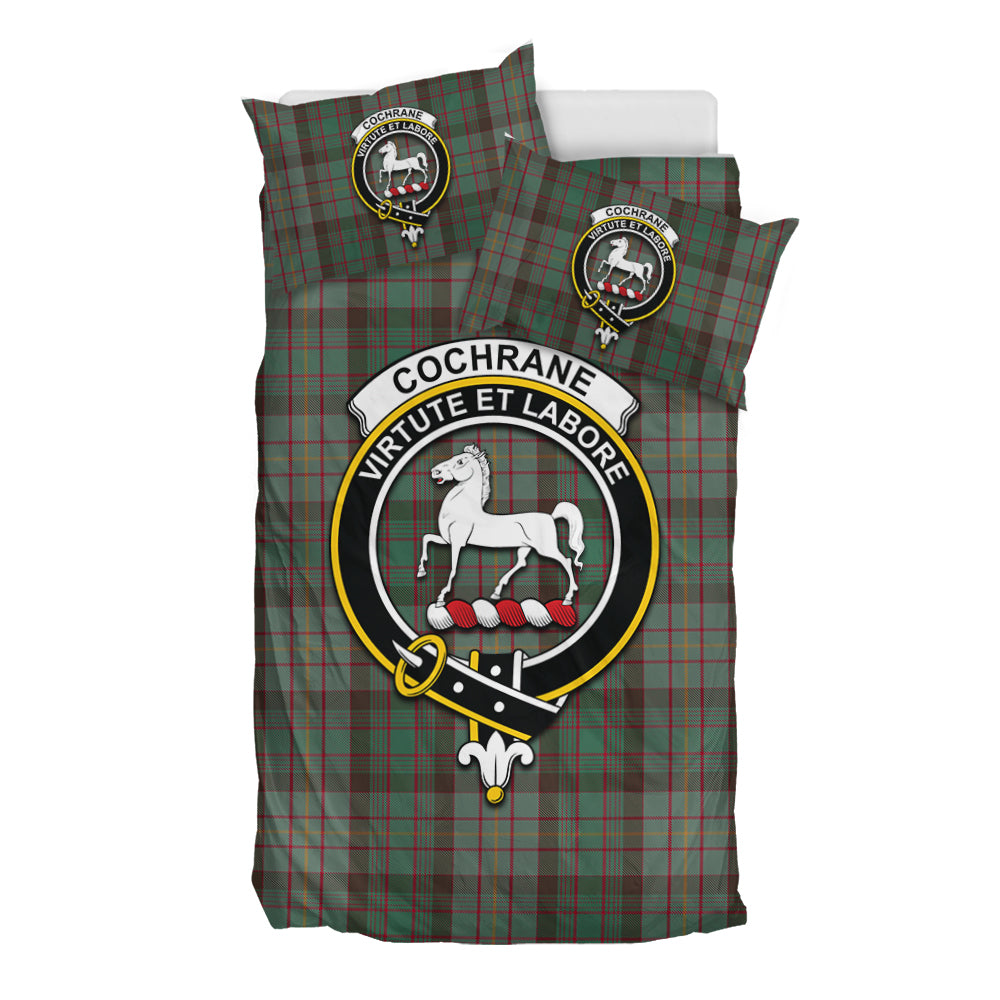 cochrane-hunting-tartan-bedding-set-with-family-crest