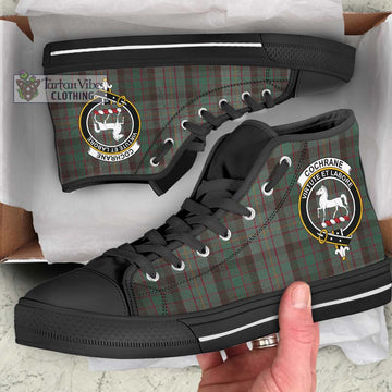 Cochrane Hunting Tartan High Top Shoes with Family Crest