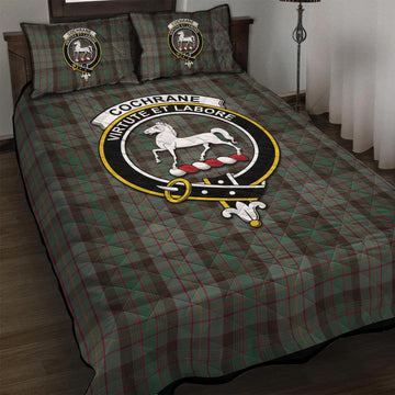 Cochrane Hunting Tartan Quilt Bed Set with Family Crest