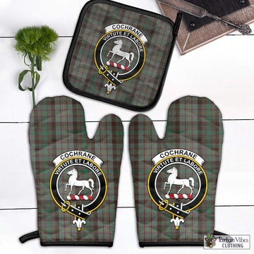 Cochrane Hunting Tartan Combo Oven Mitt & Pot-Holder with Family Crest