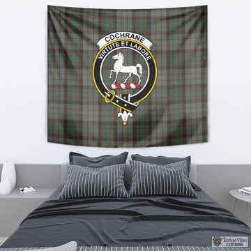 Cochrane Hunting Tartan Tapestry Wall Hanging and Home Decor for Room with Family Crest