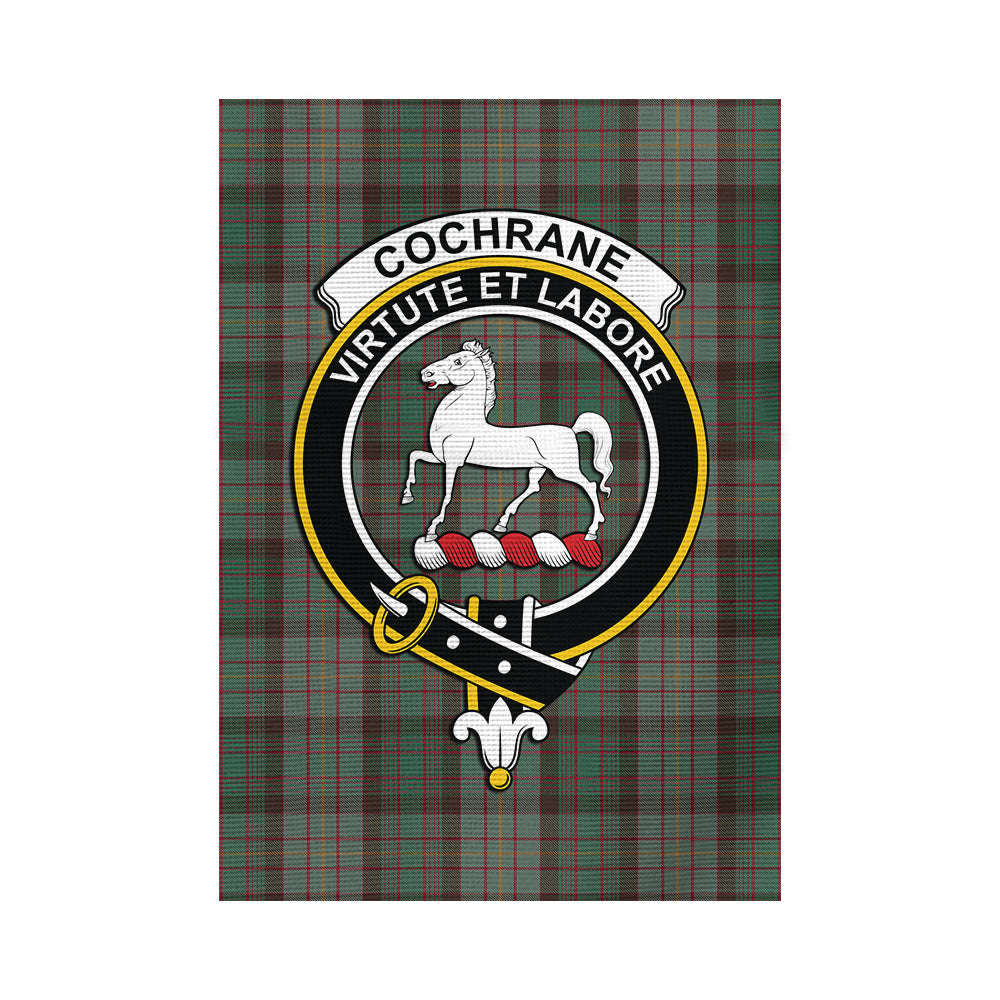 cochrane-hunting-tartan-flag-with-family-crest