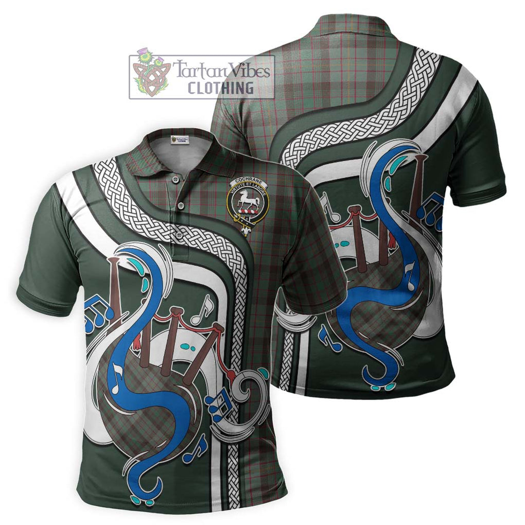 Tartan Vibes Clothing Cochrane Hunting Tartan Polo Shirt with Epic Bagpipe Style