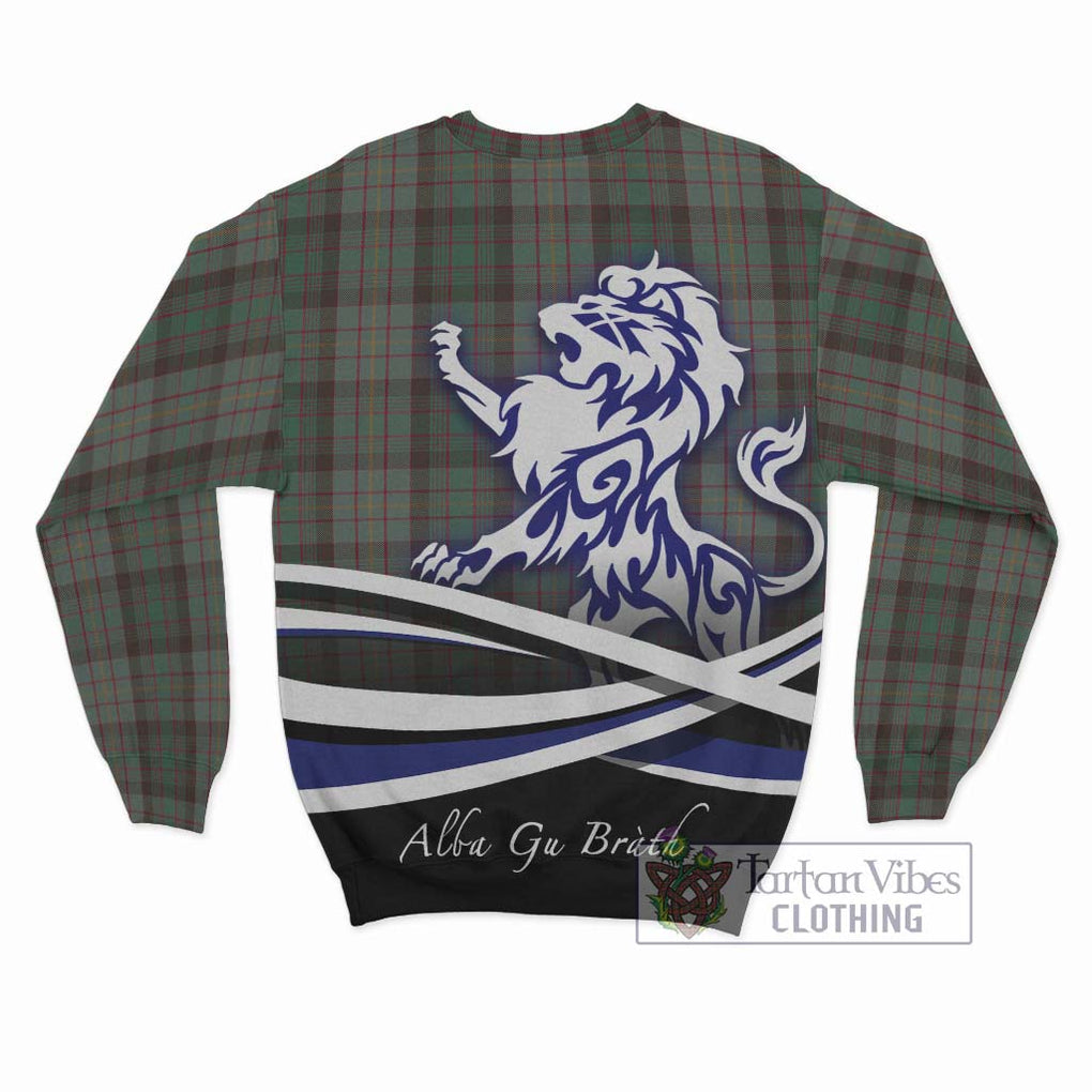 Cochrane Hunting Tartan Sweatshirt with Alba Gu Brath Regal Lion Emblem - Tartanvibesclothing Shop