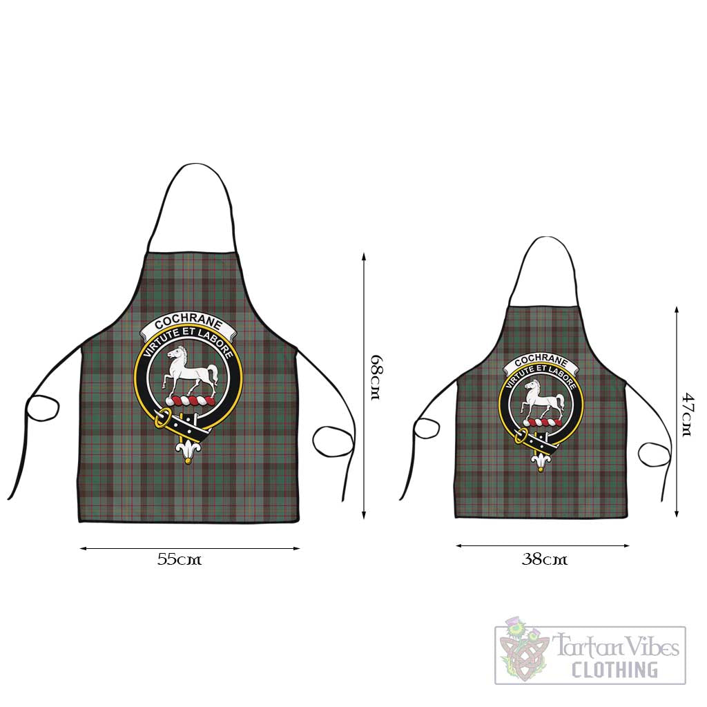 Cochrane Hunting Tartan Apron with Family Crest Black L 55x68 cm - Tartan Vibes Clothing