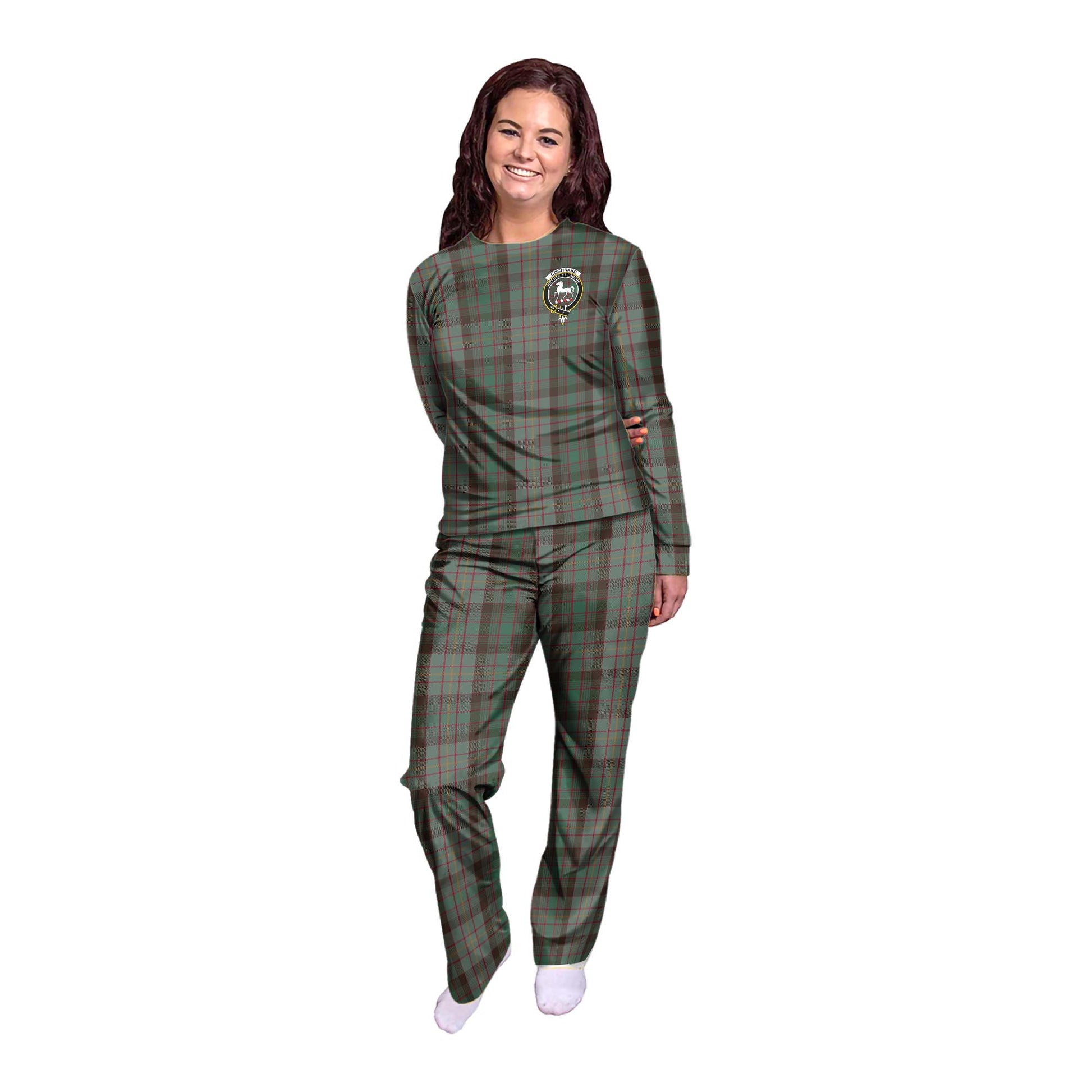 Cochrane Hunting Tartan Pajamas Family Set with Family Crest - Tartan Vibes Clothing