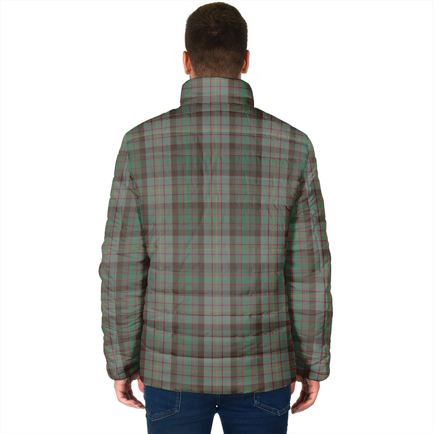 Cochrane Hunting Tartan Padded Jacket with Family Crest - Tartan Vibes Clothing