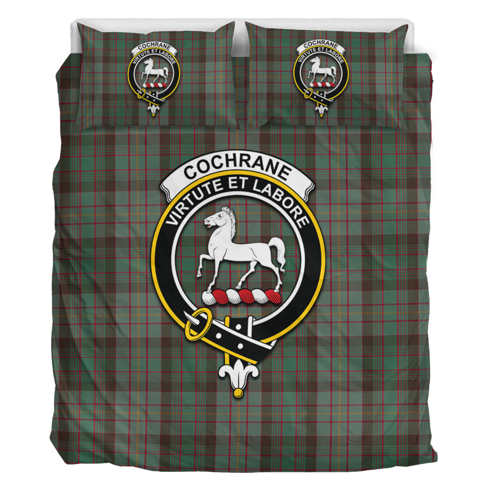 cochrane-hunting-tartan-bedding-set-with-family-crest