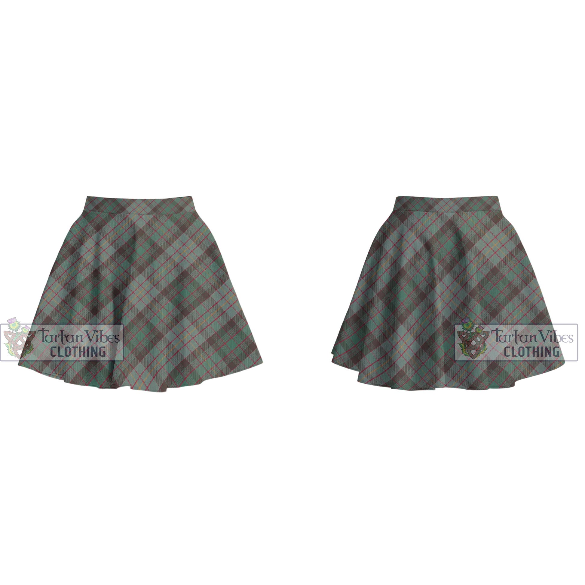 Tartan Vibes Clothing Cochrane Hunting Tartan Women's Plated Mini Skirt