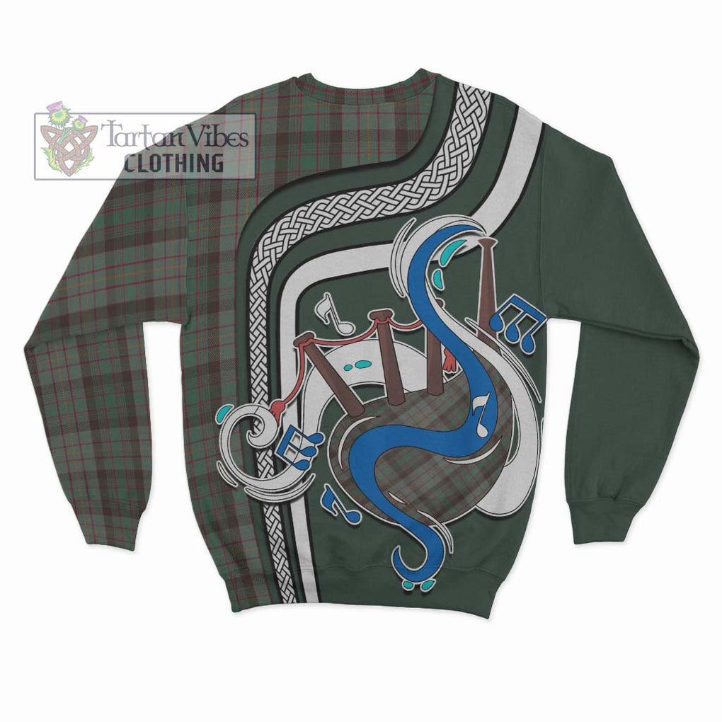 Cochrane Hunting Tartan Sweatshirt with Epic Bagpipe Style - Tartanvibesclothing Shop