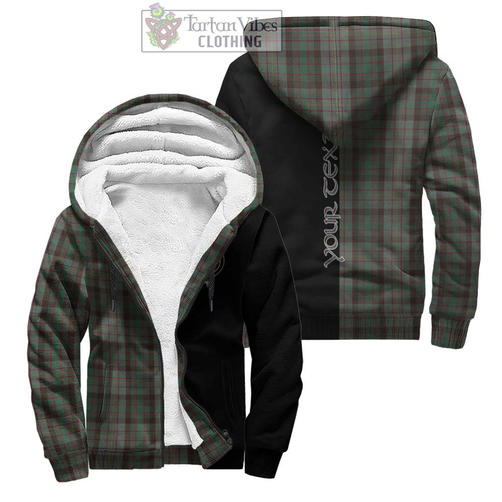 Cochrane Hunting Tartan Sherpa Hoodie with Family Crest and Half Of Me Style Unisex - Tartanvibesclothing Shop