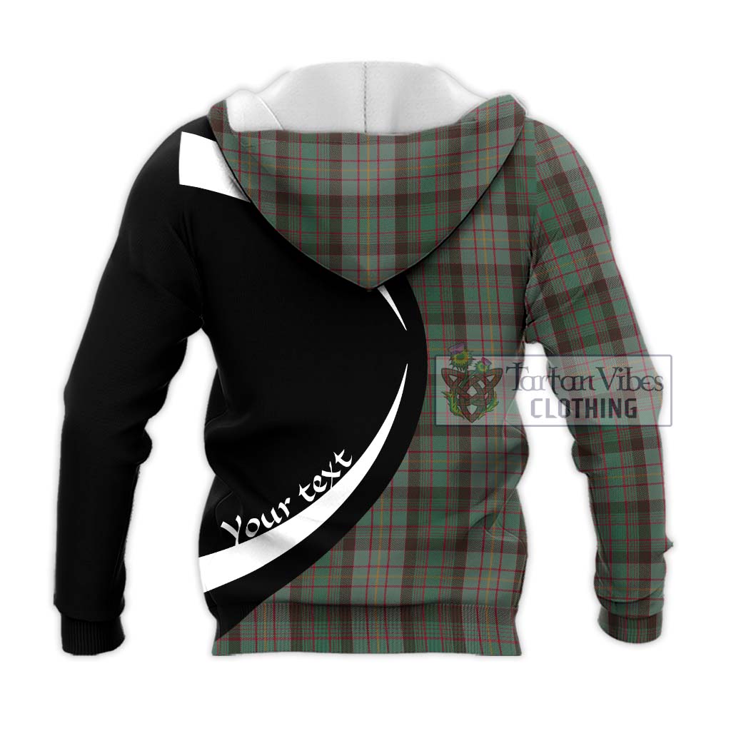 Cochrane Hunting Tartan Knitted Hoodie with Family Crest Circle Style - Tartan Vibes Clothing