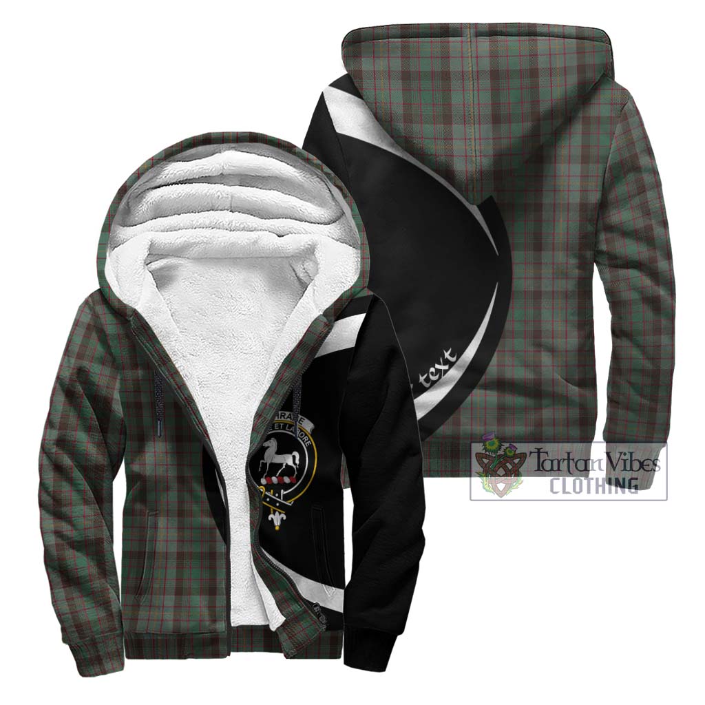 Cochrane Hunting Tartan Sherpa Hoodie with Family Crest Circle Style Unisex - Tartan Vibes Clothing