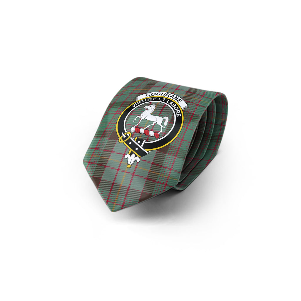 Cochrane Hunting Tartan Classic Necktie with Family Crest - Tartan Vibes Clothing