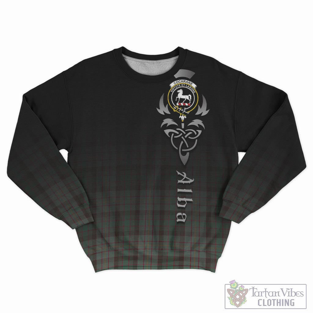 Tartan Vibes Clothing Cochrane Hunting Tartan Sweatshirt Featuring Alba Gu Brath Family Crest Celtic Inspired