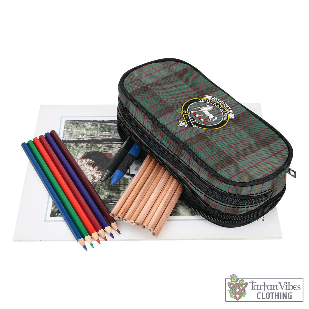 Tartan Vibes Clothing Cochrane Hunting Tartan Pen and Pencil Case with Family Crest