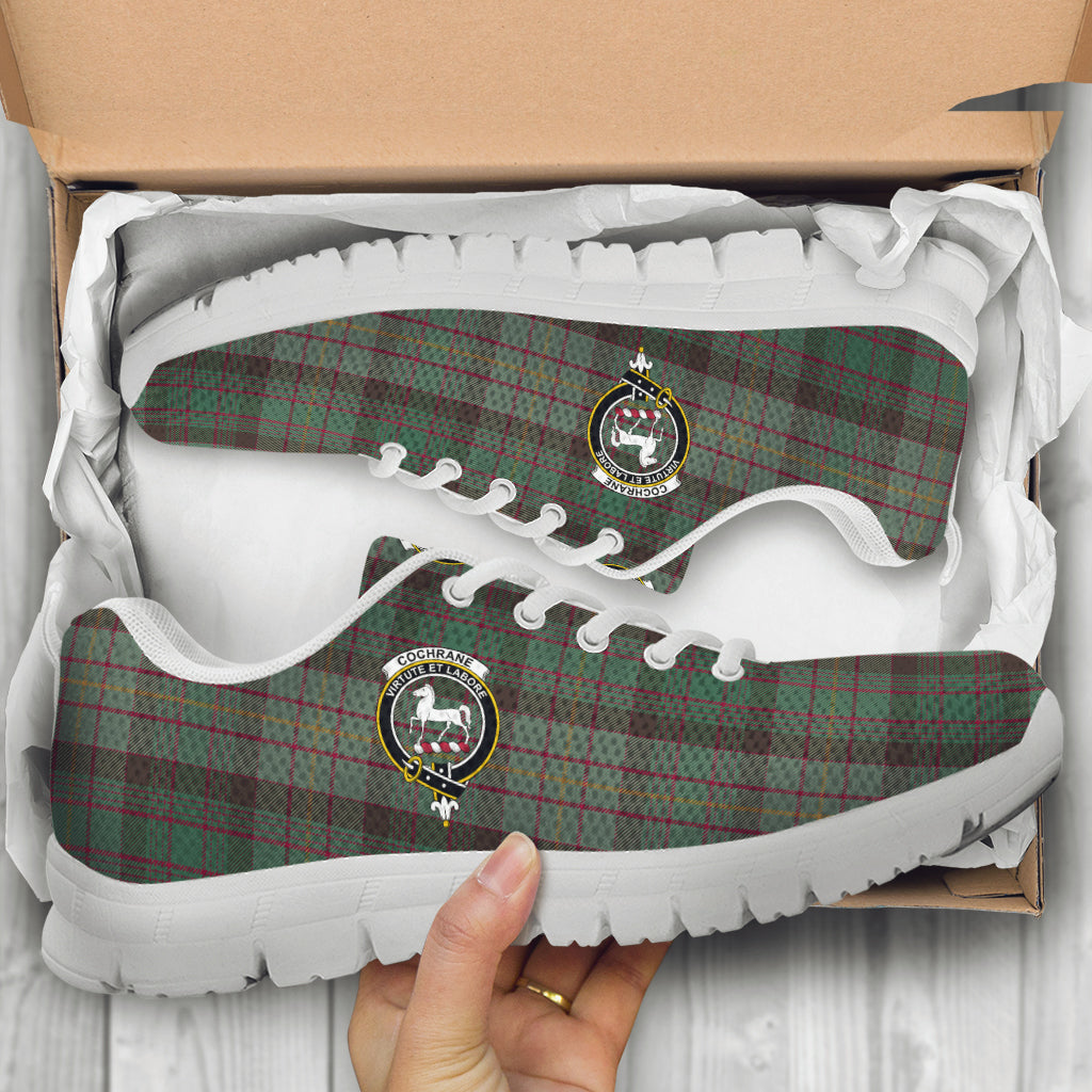 Cochrane Hunting Tartan Sneakers with Family Crest - Tartan Vibes Clothing