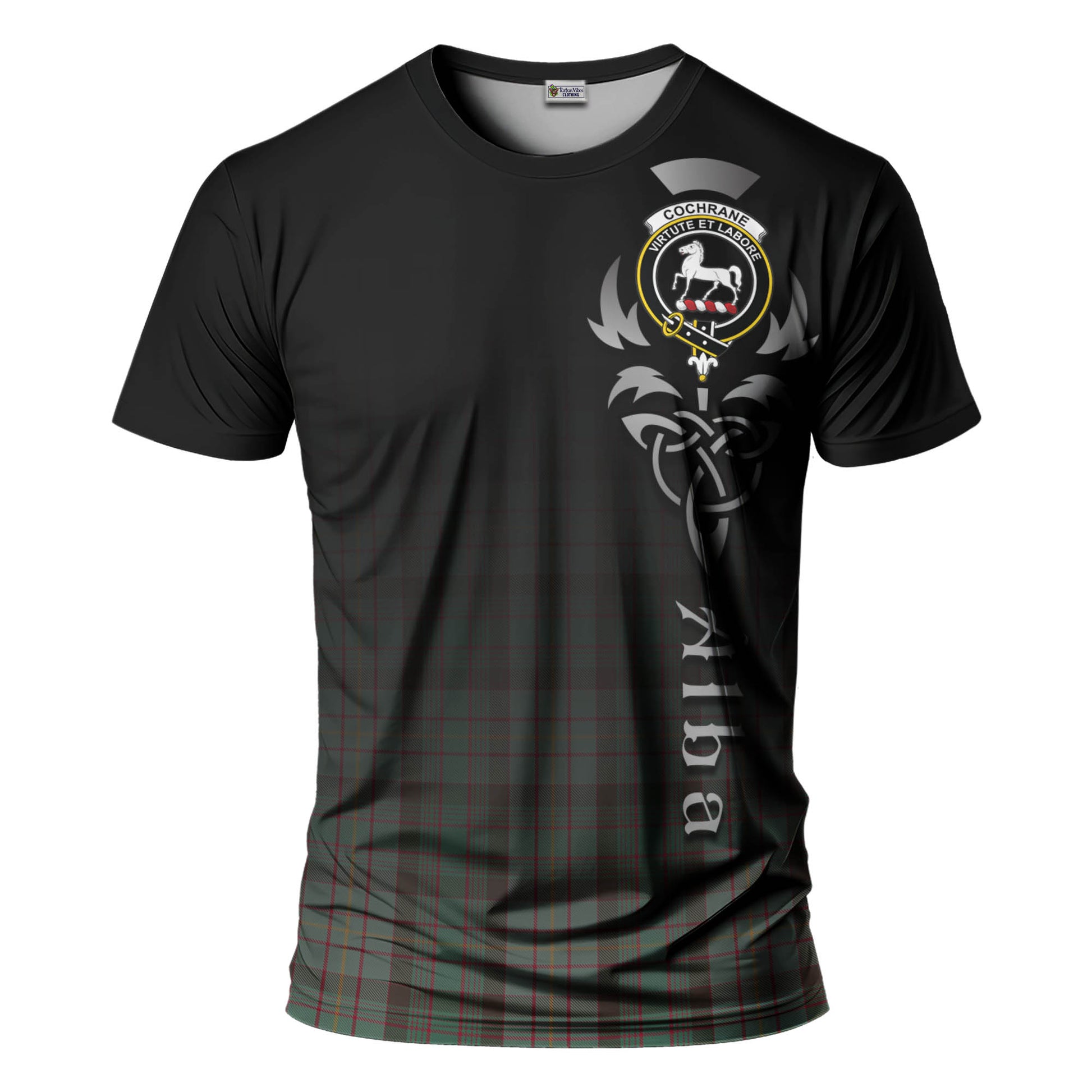 Tartan Vibes Clothing Cochrane Hunting Tartan T-Shirt Featuring Alba Gu Brath Family Crest Celtic Inspired