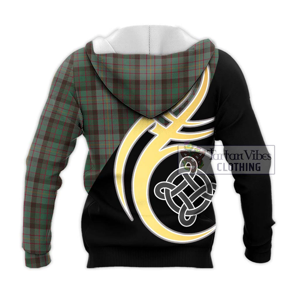 Cochrane Hunting Tartan Knitted Hoodie with Family Crest and Celtic Symbol Style - Tartan Vibes Clothing