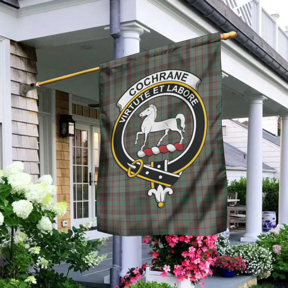 cochrane-hunting-tartan-flag-with-family-crest