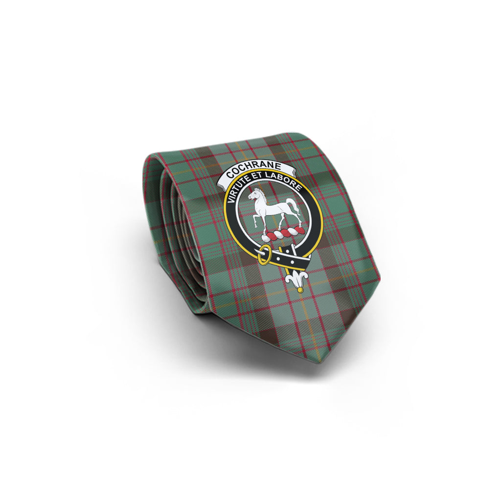 Cochrane Hunting Tartan Classic Necktie with Family Crest - Tartan Vibes Clothing