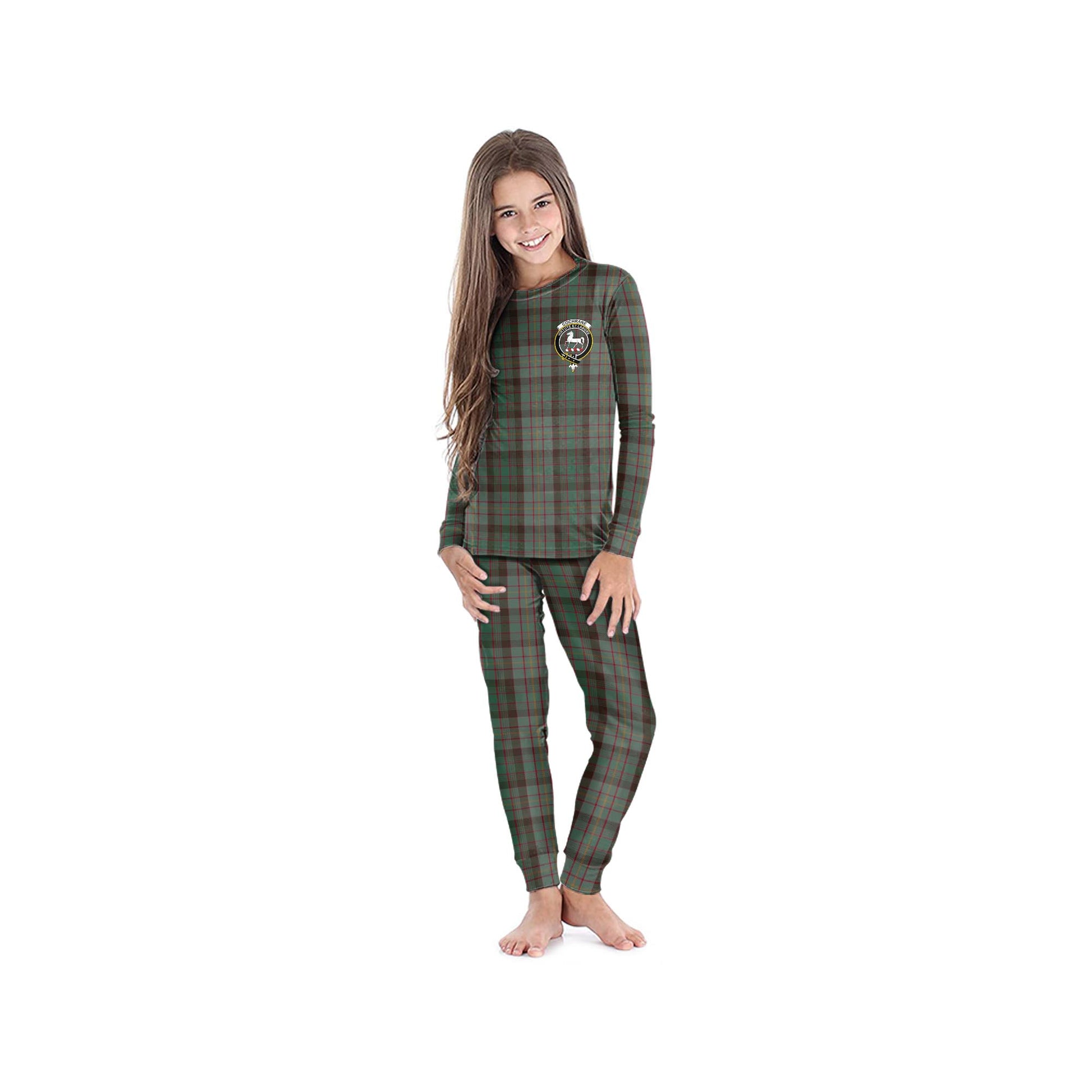 Cochrane Hunting Tartan Pajamas Family Set with Family Crest - Tartan Vibes Clothing