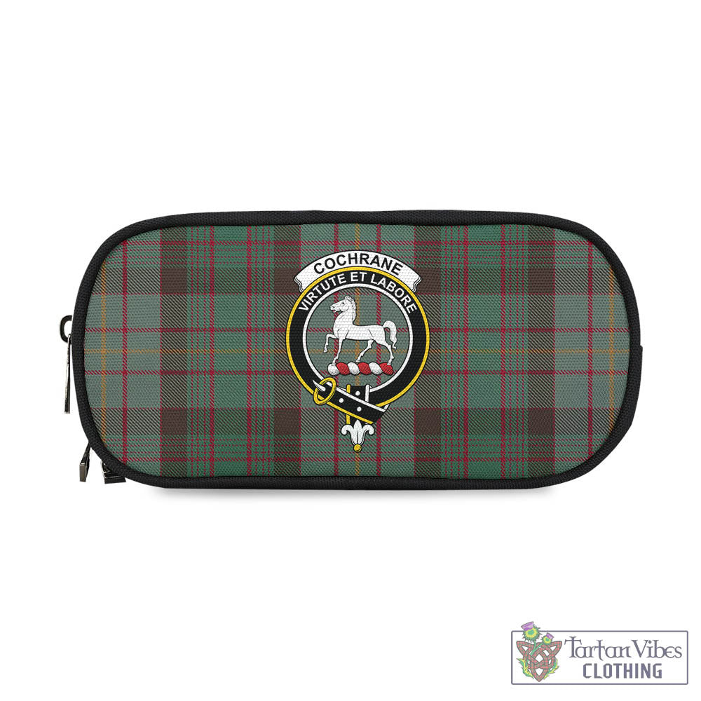 Tartan Vibes Clothing Cochrane Hunting Tartan Pen and Pencil Case with Family Crest