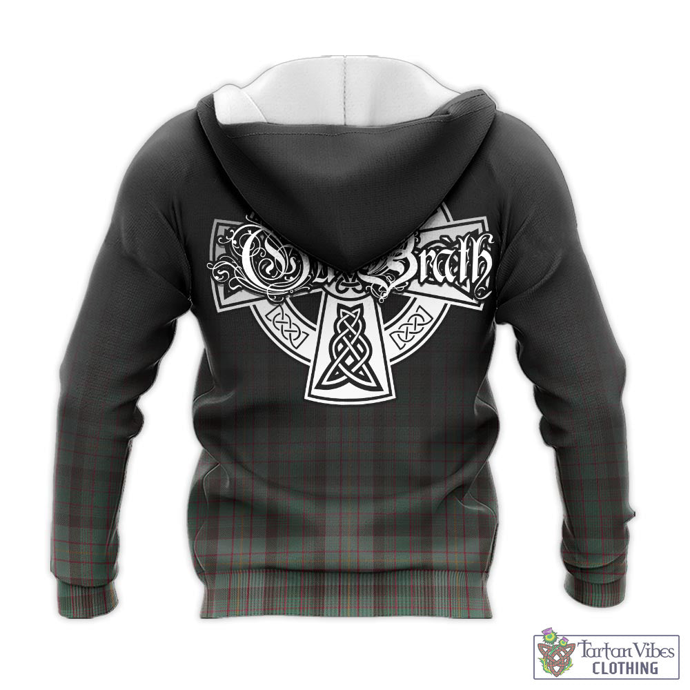 Tartan Vibes Clothing Cochrane Hunting Tartan Knitted Hoodie Featuring Alba Gu Brath Family Crest Celtic Inspired