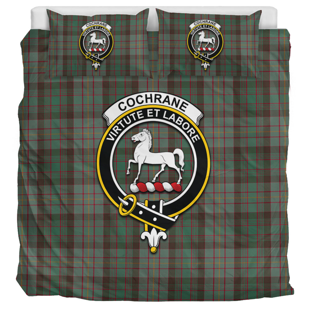 cochrane-hunting-tartan-bedding-set-with-family-crest