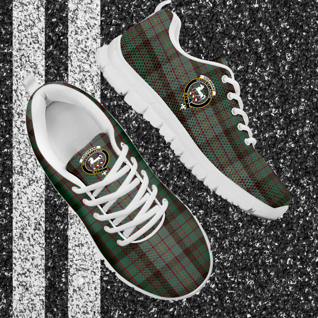 Cochrane Hunting Tartan Sneakers with Family Crest - Tartan Vibes Clothing