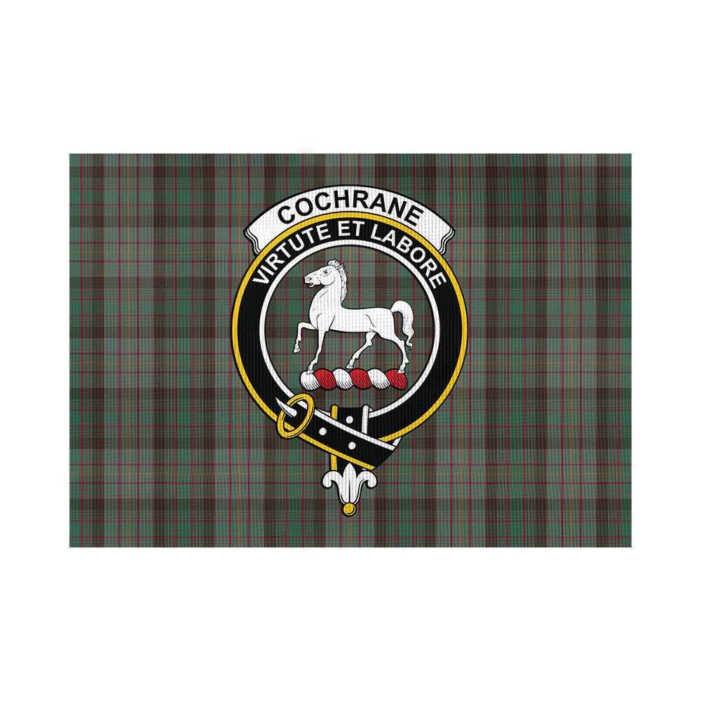 cochrane-hunting-tartan-flag-with-family-crest