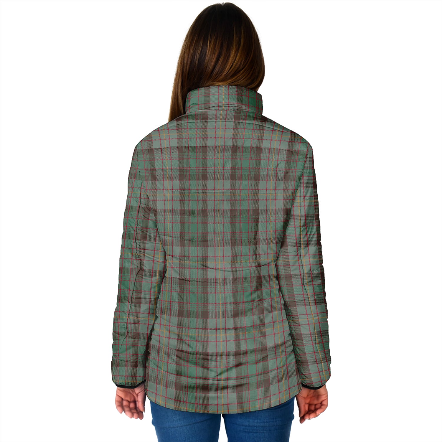 Cochrane Hunting Tartan Padded Jacket with Family Crest - Tartan Vibes Clothing