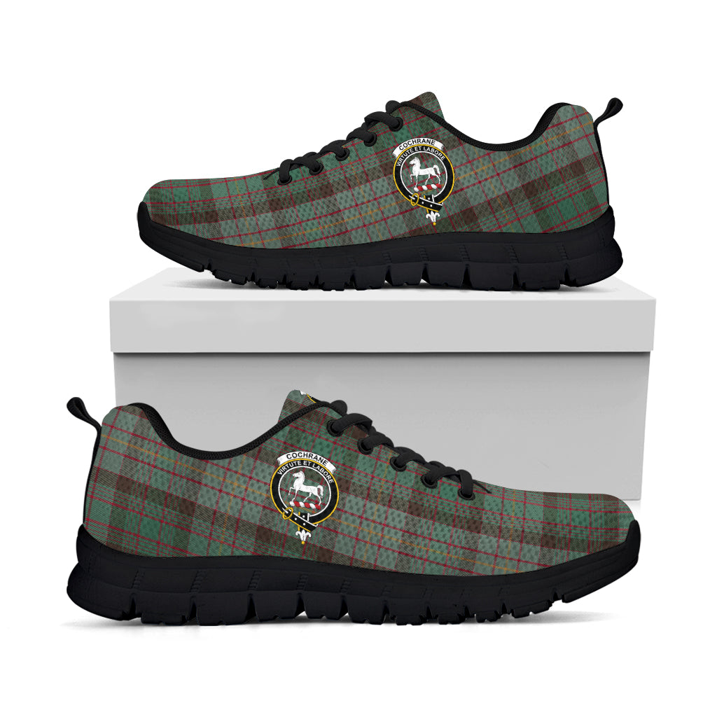 Cochrane Hunting Tartan Sneakers with Family Crest - Tartan Vibes Clothing