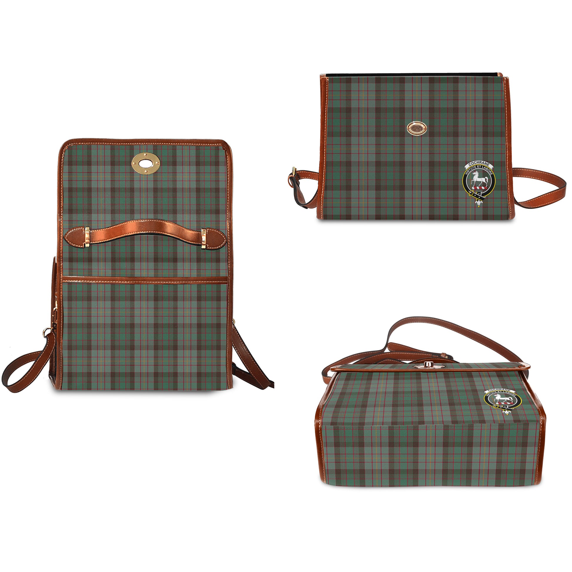 cochrane-hunting-tartan-leather-strap-waterproof-canvas-bag-with-family-crest