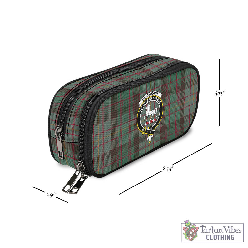 Tartan Vibes Clothing Cochrane Hunting Tartan Pen and Pencil Case with Family Crest