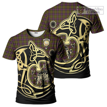 Cochrane Modern Tartan T-Shirt with Family Crest Celtic Wolf Style