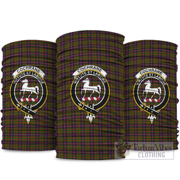 Cochrane Modern Tartan Neck Gaiters, Tartan Bandanas, Tartan Head Band with Family Crest