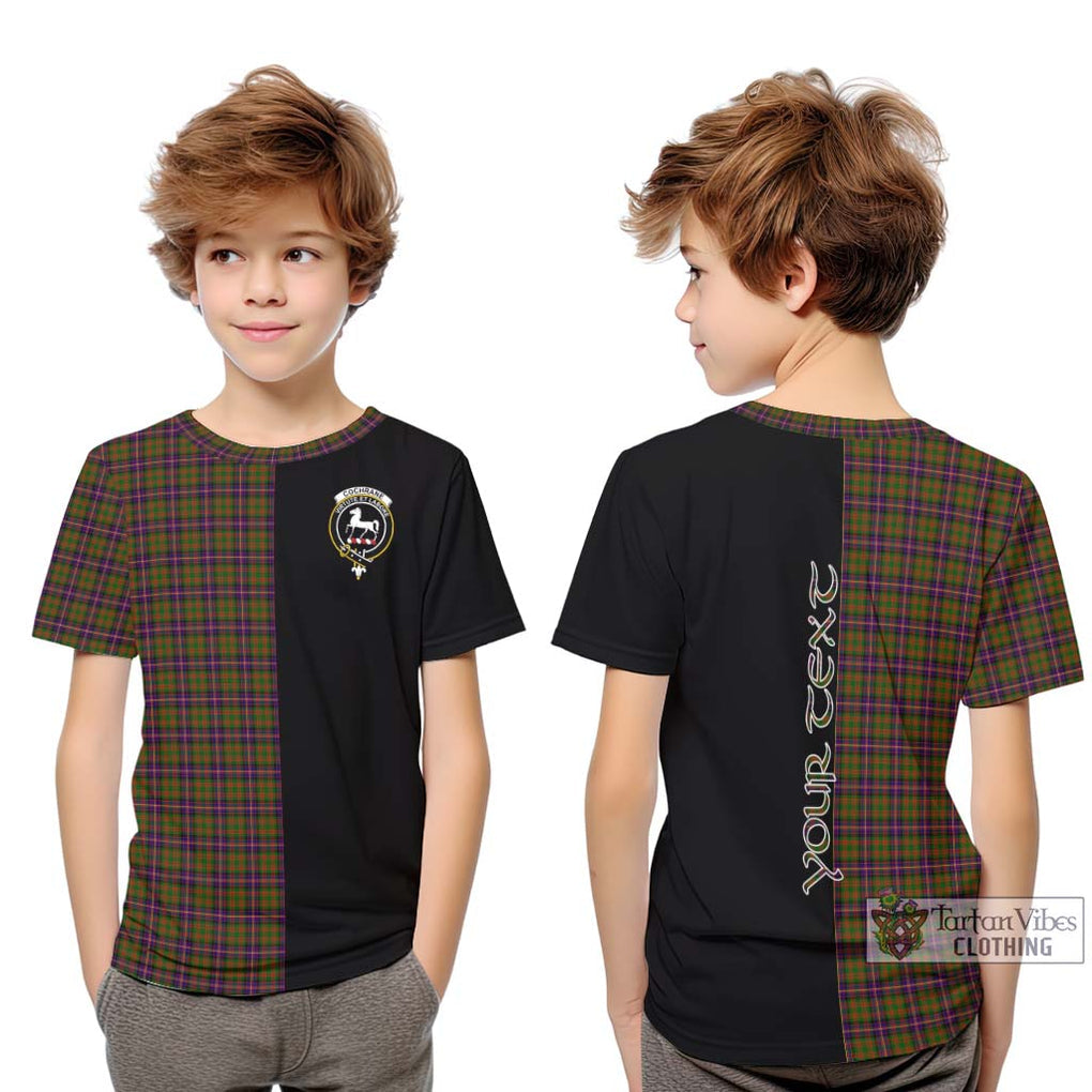 Cochrane Modern Tartan Kid T-Shirt with Family Crest and Half Of Me Style Youth XL Size14 - Tartanvibesclothing Shop