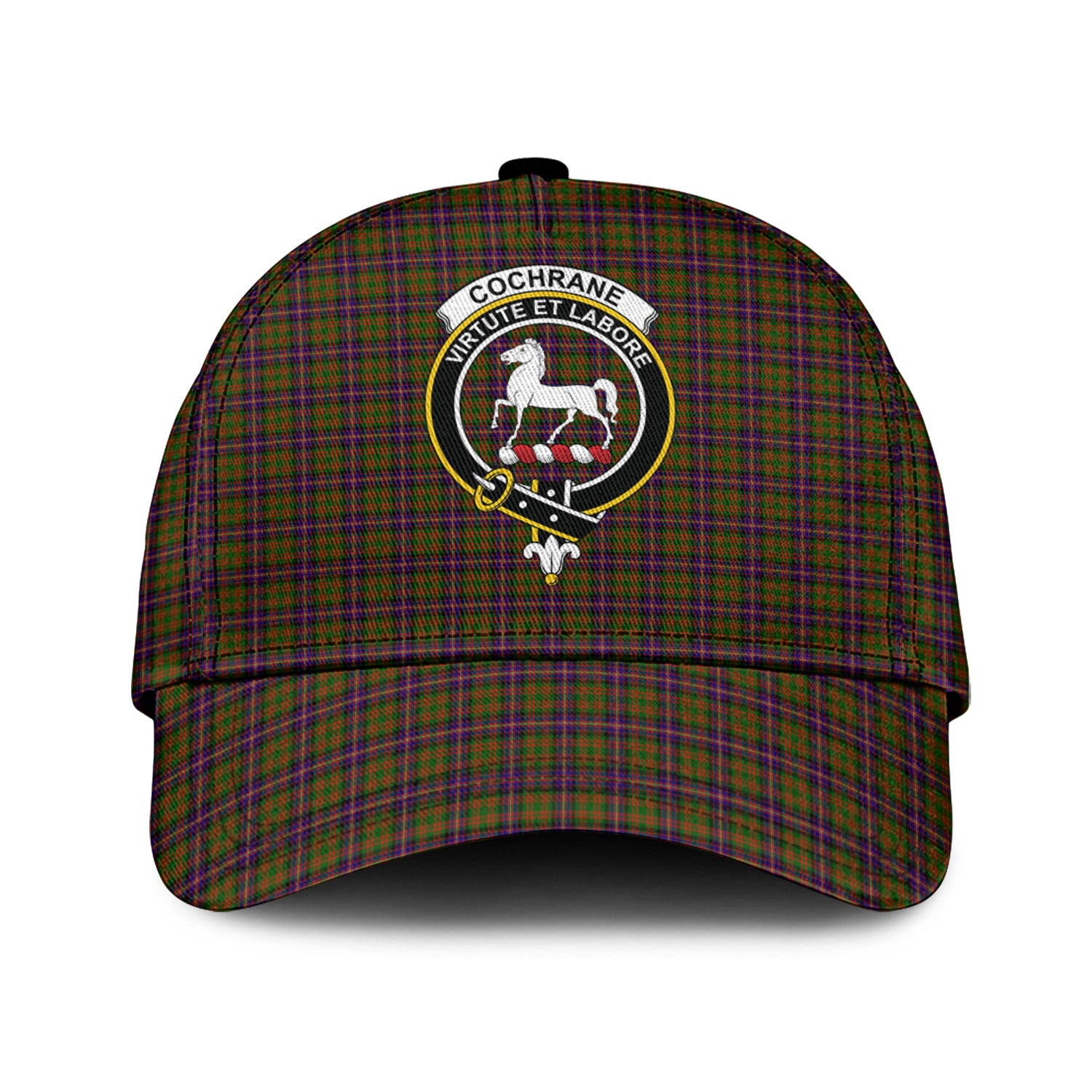 Cochrane Modern Tartan Classic Cap with Family Crest Classic Cap Universal Fit - Tartan Vibes Clothing