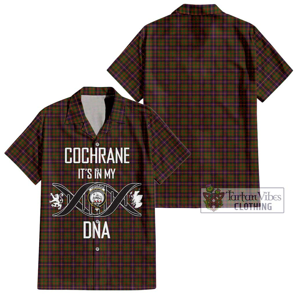 Cochrane Modern Tartan Short Sleeve Button Shirt with Family Crest DNA In Me Style Kid - Tartanvibesclothing Shop