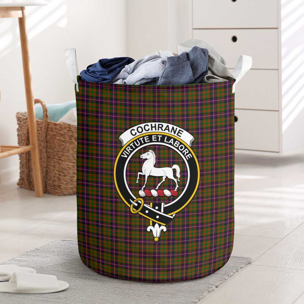 Cochrane Modern Tartan Laundry Basket with Family Crest One Size - Tartanvibesclothing Shop