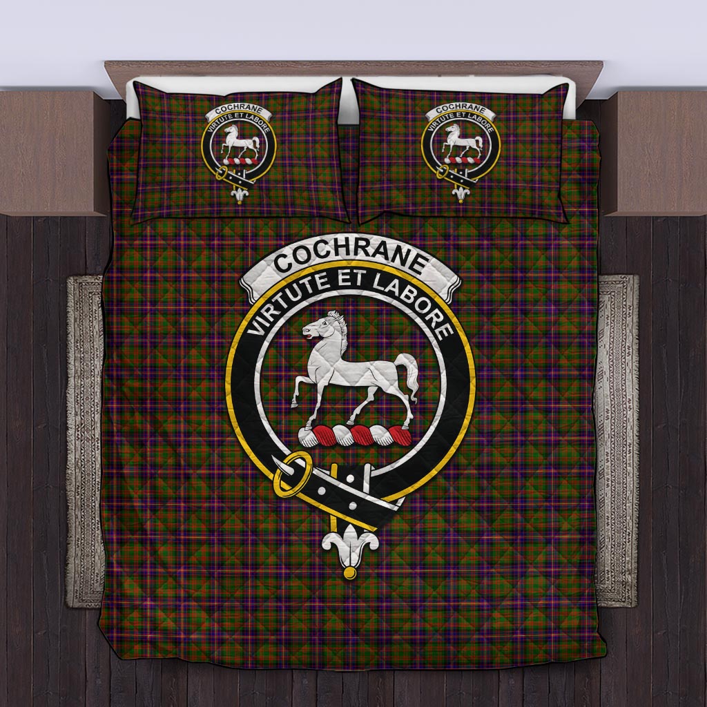 Cochrane Modern Tartan Quilt Bed Set with Family Crest Twin - Tartan Vibes Clothing