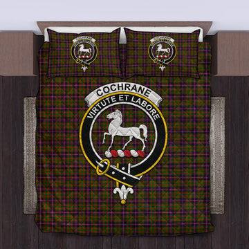 Cochrane Modern Tartan Quilt Bed Set with Family Crest